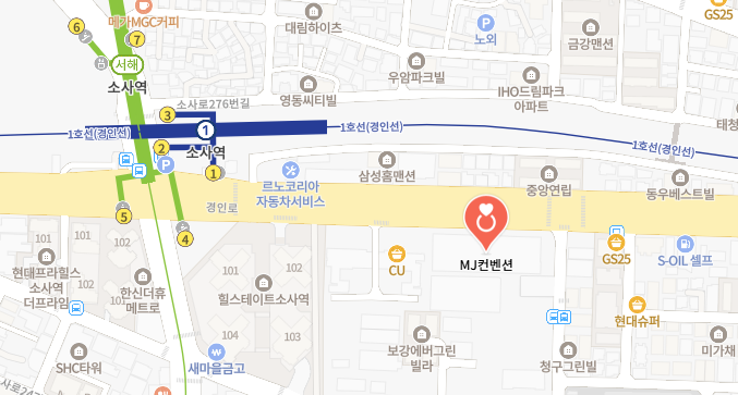 소사역 MJ컨벤션 지도